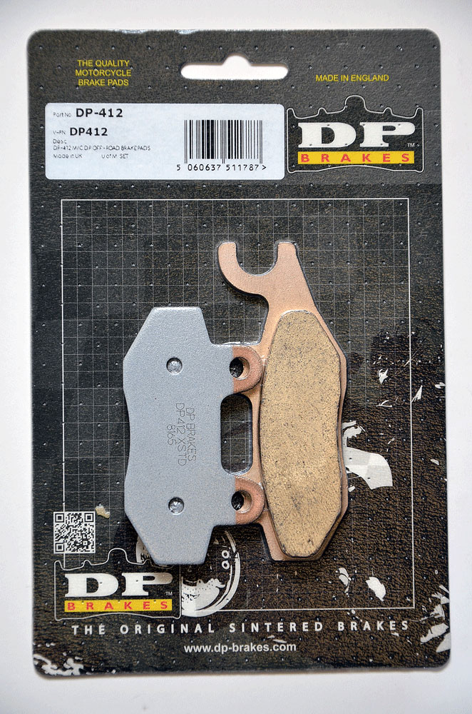 DP Brakes Sintered Rear Brake Pads DP412 Kawasaki KLR 650 US 2008-2015 5060637511787 