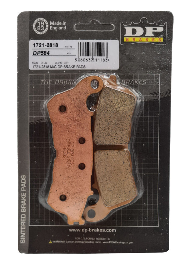DP Brakes motorcycle brake pads in packaging - DP584