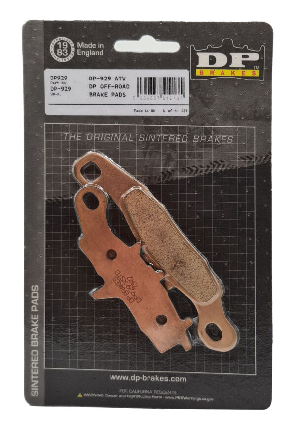 DP Brakes motorcycle brake pads in packaging - DP929