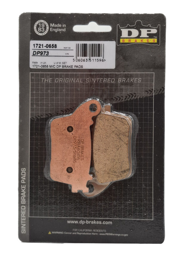 DP Brakes motorcycle brake pads in packaging - DP973