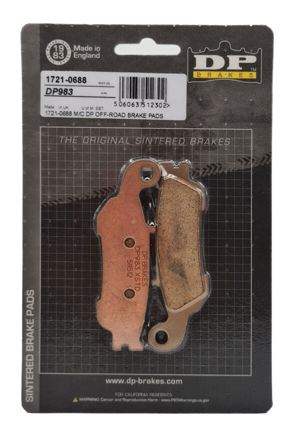 DP Brakes motorcycle brake pads in packaging - DP983